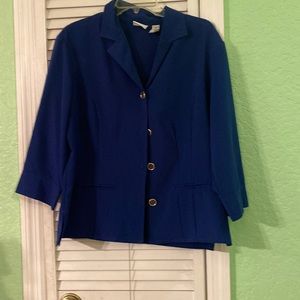 Covington Women’s Blue Button Down Jacket XL